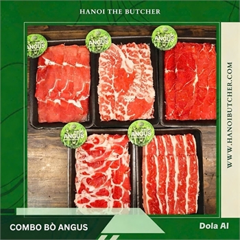 COMBO LẨU BÒ ANGUS TỔNG 1KG THỊT