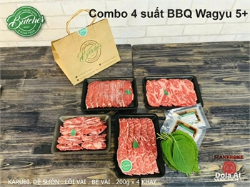 COMBO NƯỚNG WAGYU ÚC 4-5+ TỔNG 800GR THỊT
