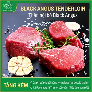 BLACK ANGUS CHILLED TENDERLOIN - THĂN NỘI BÒ ÚC TƯƠI BLACK ANGUS thơm ngon, hảo hạng